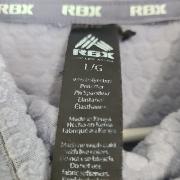 RBX Woman's Preformance Activewear Workout Shirt, Size: Large Color: Grey - Picture 8 of 14